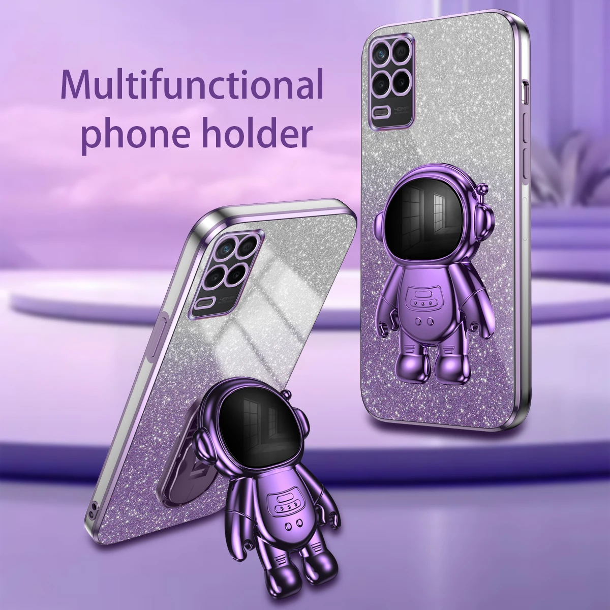 Custodia In Silicone Per Telefono Per Oppo A16 A54 A54S A55 4G Supporto Pieghevole Per Astronauta Custodia Antiurto
