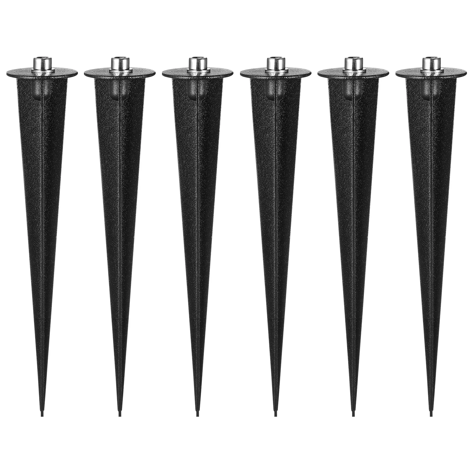 

6 Pcs Lawn Lamp Socket Solar Light Garden Stakes for Lights Flood Plastic Threaded