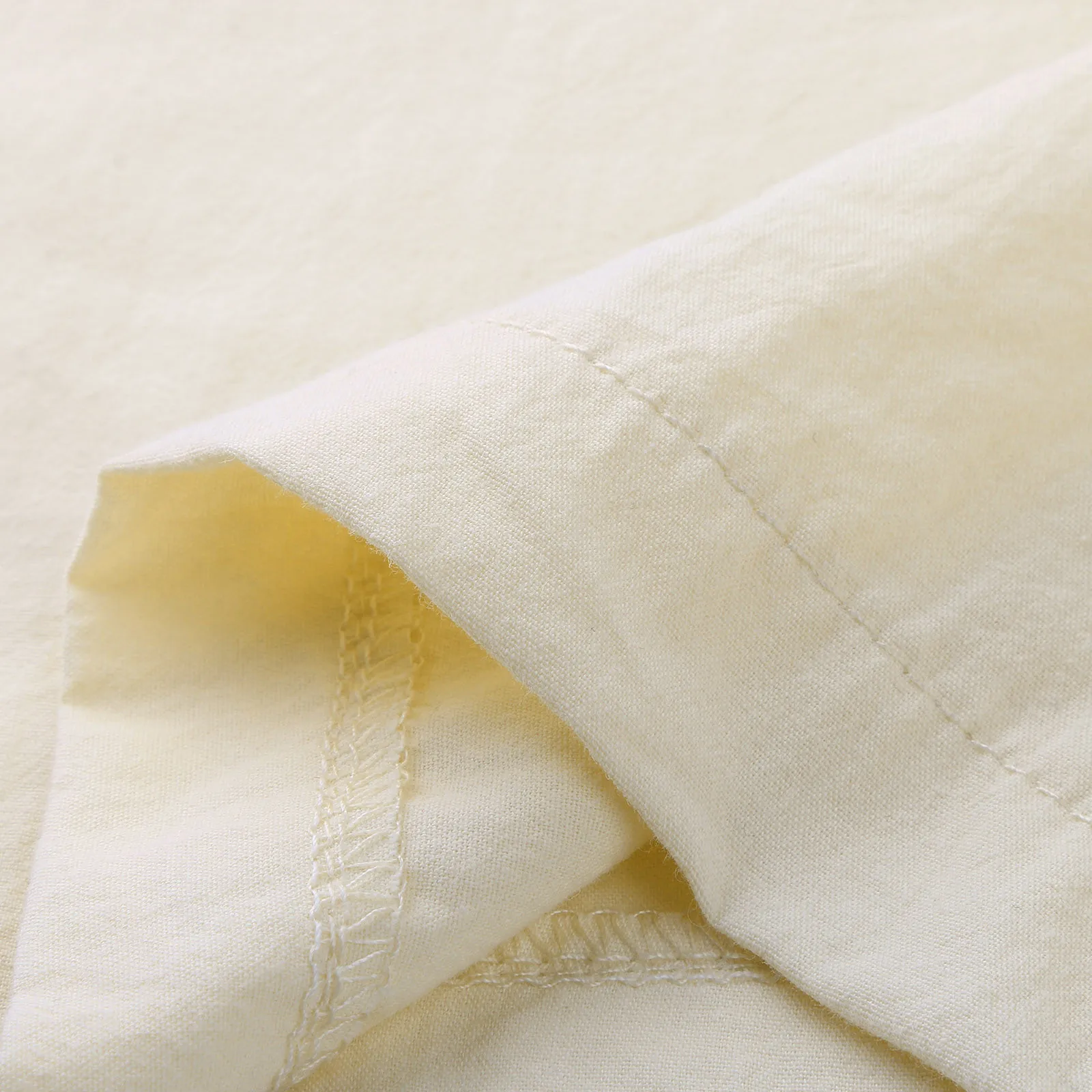 Angyfit Men Sets Linen Cotton Long Sleeve Button Shirts 6