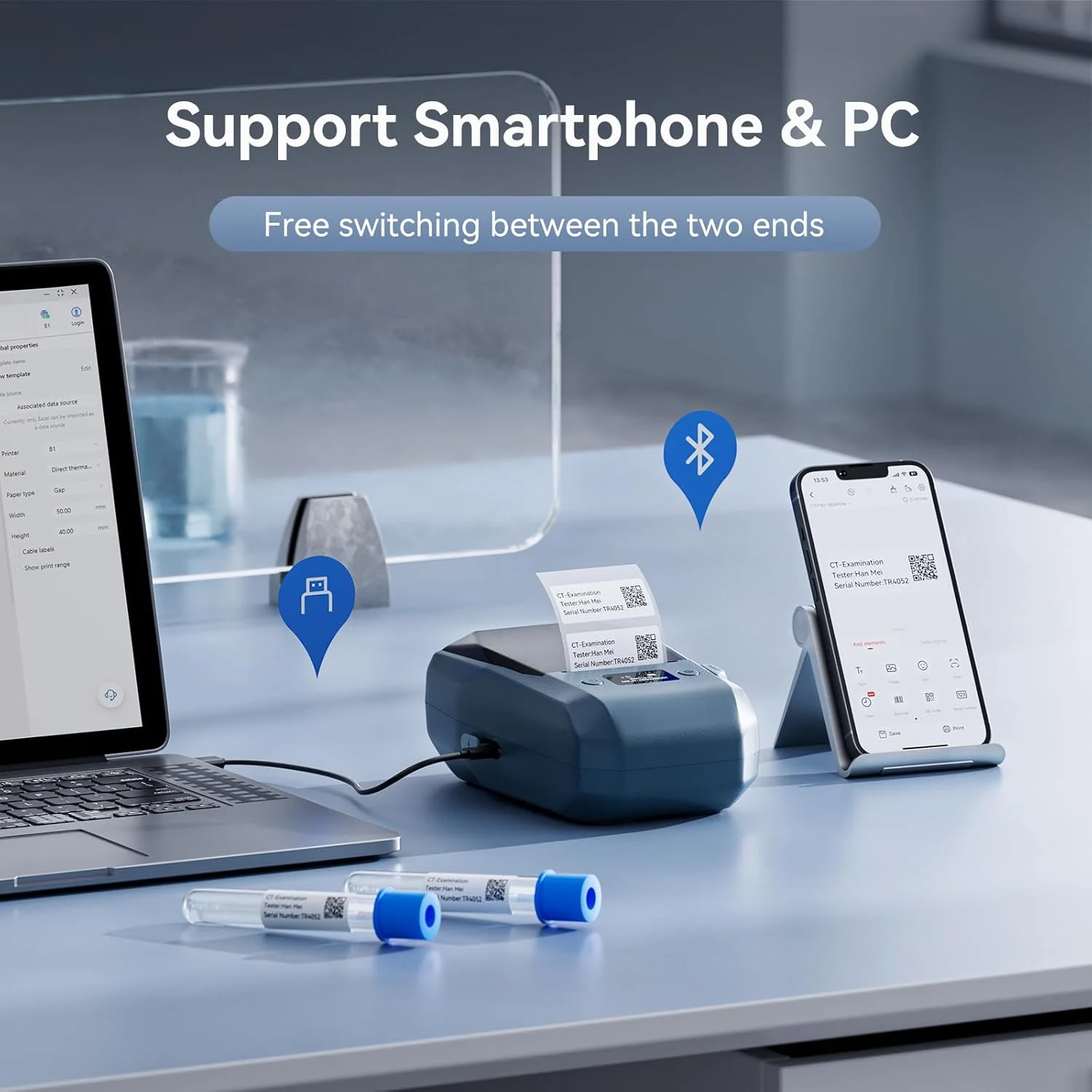 Niimbot M2 Portable Thermal Printer Transfer Label Maker 300 DPI High Definition Printing Sticker Ribbon For Outdoors Keep Long