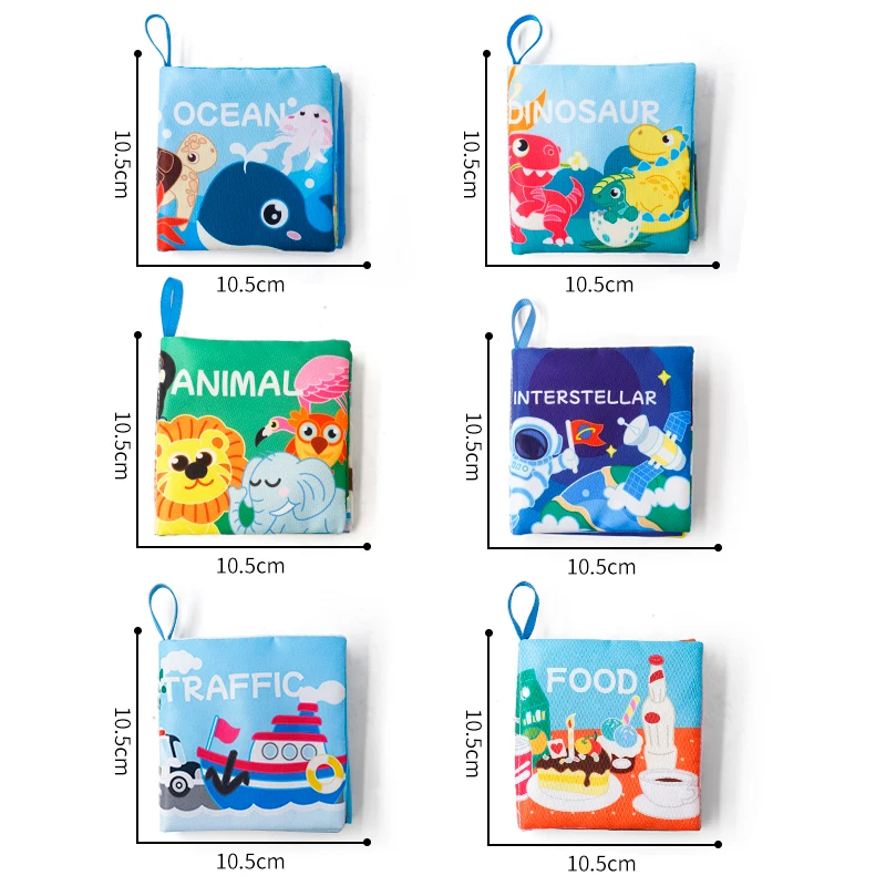 (6 Pieces) Soft Cloth Books Baby Books Bath Books 6 Pack (For Babies, Toddlers and Children) 2
