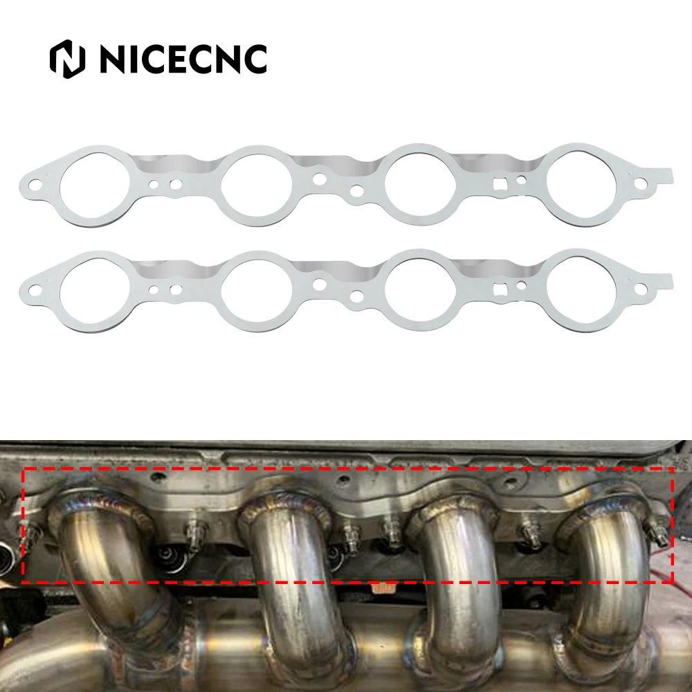 2pcsExhaustManifoldGasketMultiLayerSteelHeaderForChevroletGMC