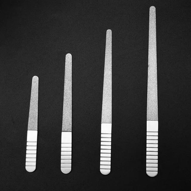 1PC 4/5/6/7INCH Double Sided Nail Files Stainless Steel Manicure Pedicure Grooming For Professional Finger Toe Nail Care Tools