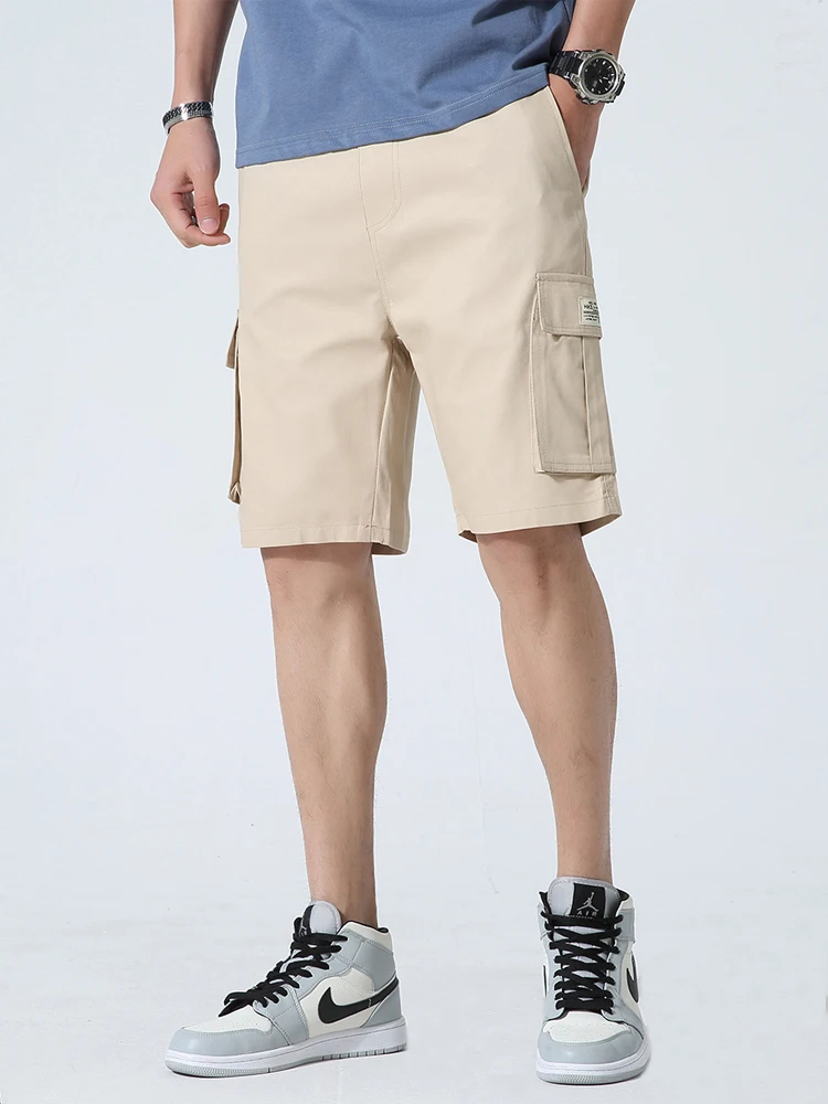 2022 New Summer Multi-Pockets Cargo Shorts Men Plus Size Knee Length Straight Short Pants Male Solid Cotton Loose Casual Shorts casual shorts Casual Shorts