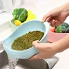 Rice Sieve Plastic Colander Kitchen Drain Basket with Handles Rice Bowl Strainer Strainer Basket Sink Drain Kitchen Tools 3