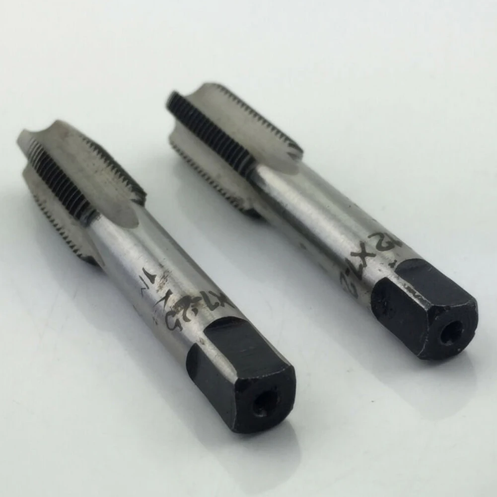 2개입 HSS 12mm x 1/25 메트릭 테이퍼 탭(우측 나사산) x 1/25mm, 산업 및 작업장 나사 가공 작업용
