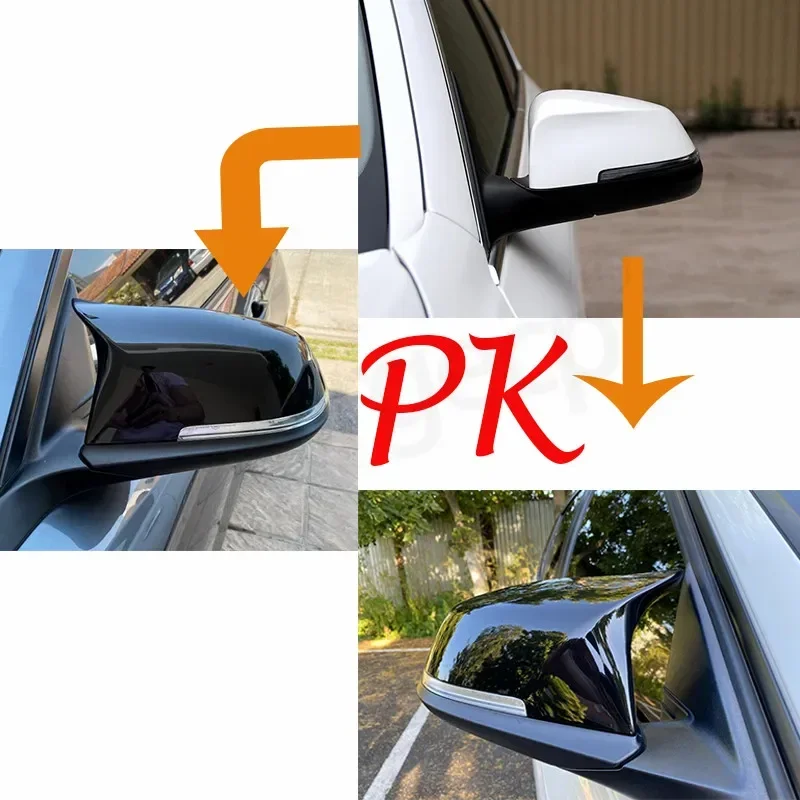 2x Carbon Fiber Look Black car Rearview Side Mirror cover Caps for BMW 5 6 7 Series F10 F11 F18 F07 F12 F13 F06 F01 F02 LCI