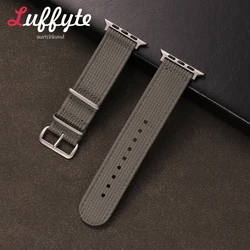 Nylon Smartwatch Strap - Adjustable Wrist Band in Multiple Sizes - 42(S123)44 45 46 49 (Gray)