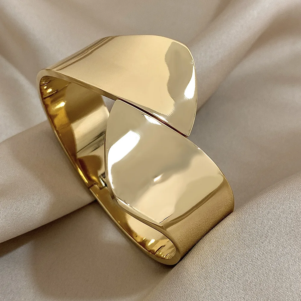 Bracciale a polsino sottile in oro grigio 18 K | Saint Laurent | IT