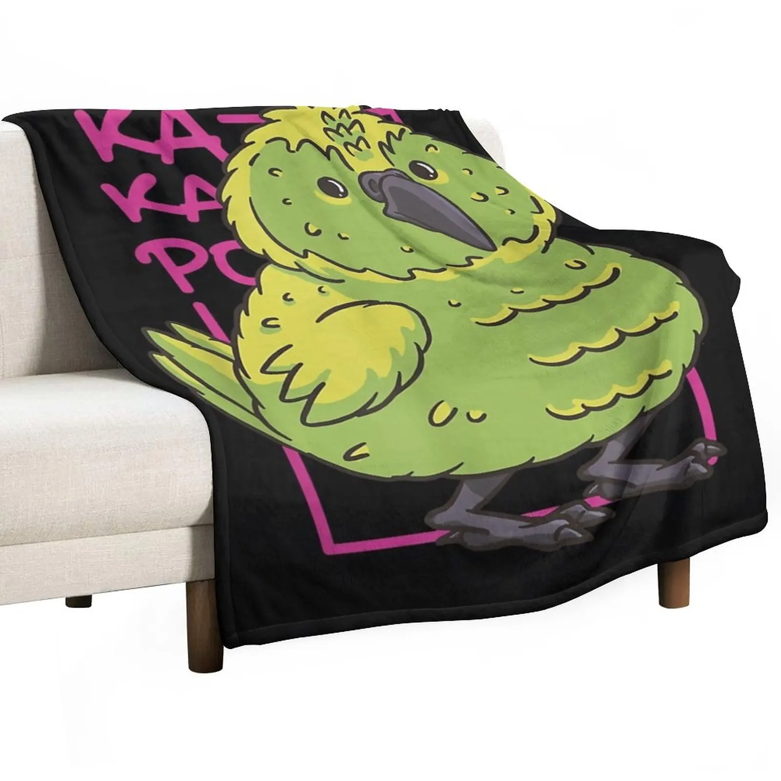

Kakapo Green Bird Cartoon Throw Blanket Beach Blanket For Sofa Thin