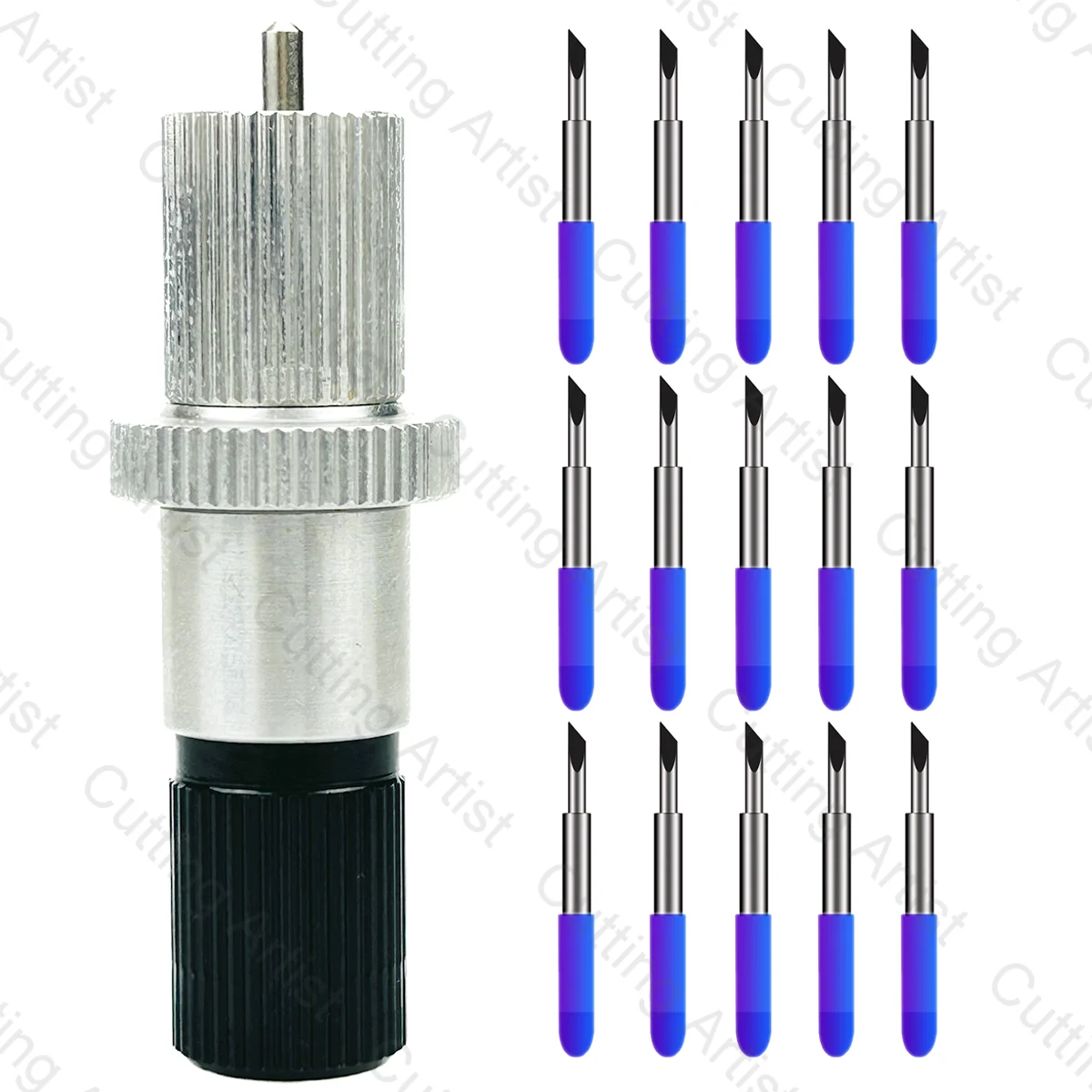 Deep Cut 5pcs 60 Degree Plotter Blade and 1pc Blade Holder for Roland (Thick Clamp Ring)