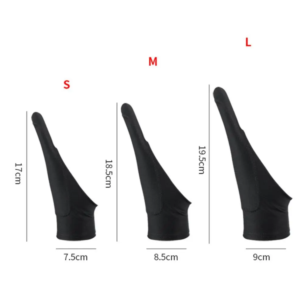 1pcs 1/2 손가락 페인팅 장갑 오염 방지 안티 터치 드로잉 장갑 땀 방지 사고 방지 터치 장갑 스크린 보드