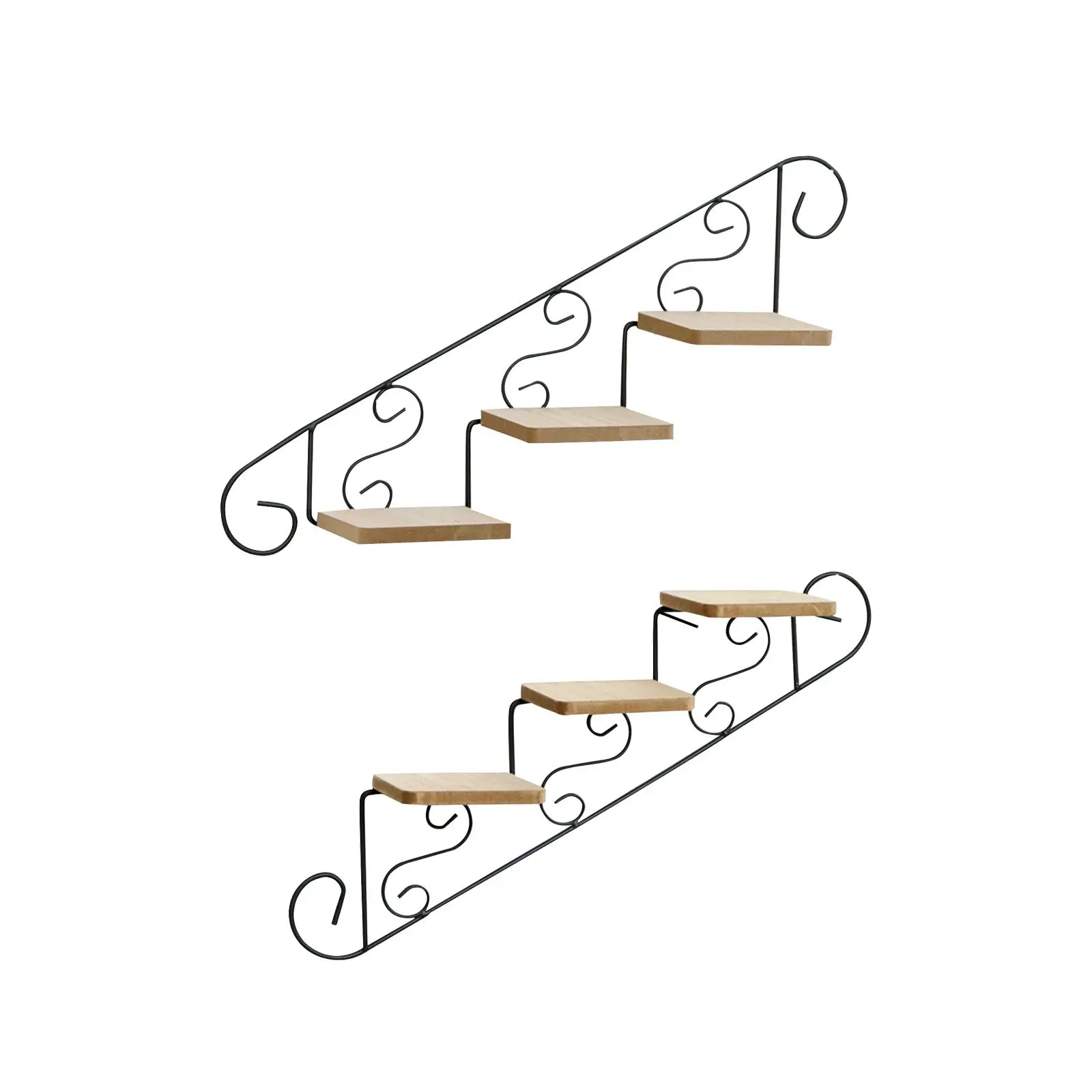 Plant Stand Staircase Decorative Shelf Multifunction Flowerpot Holder Shelf Wall Hanging Shelf Floating Shelf for Balcony
