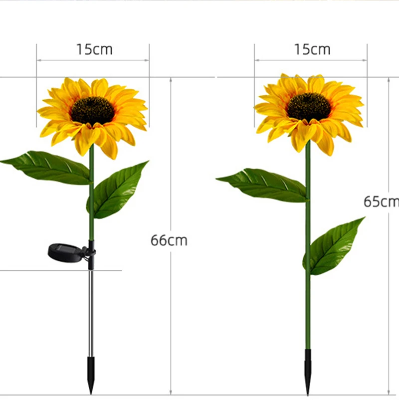 led solar garden lights LED Solar Garden Lights Outdoor 3 Heads Sunflower Street Garland Solar Lamps for Lawn Porch Balcony Fence Light Decor best solar light for home