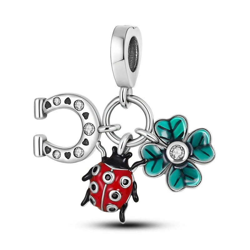 Sterling Silver Pendant Charms Key Ring Bag Holder