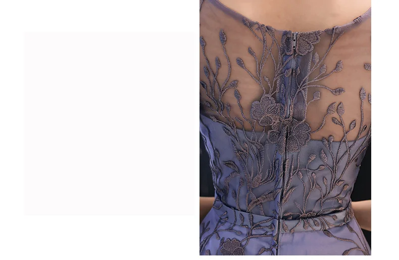 evening dresses with sleeves Lace Evening Dresses Long 2021 Elegant O-neck A-line Floor-Length Formal Evening Gown With Sleeves plus size evening dresses