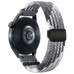 Nylon Braided Loop Strap - Universal Smart Watch Replacement Band for Realme Watch 5 (Colorful black)