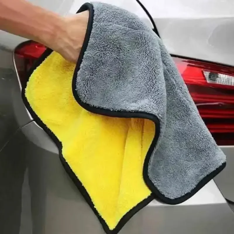 Microfiber Car Towel Double Sides Car Microfiber Cloths Super Absorbent Washing Drying Cleaning Towels Auto Detailing Towel Rags Clean Tool