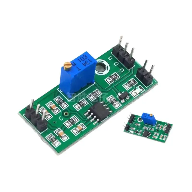 

LM393 voltage comparator module adjustable precision signal waveform shaping high level dual output LED indication