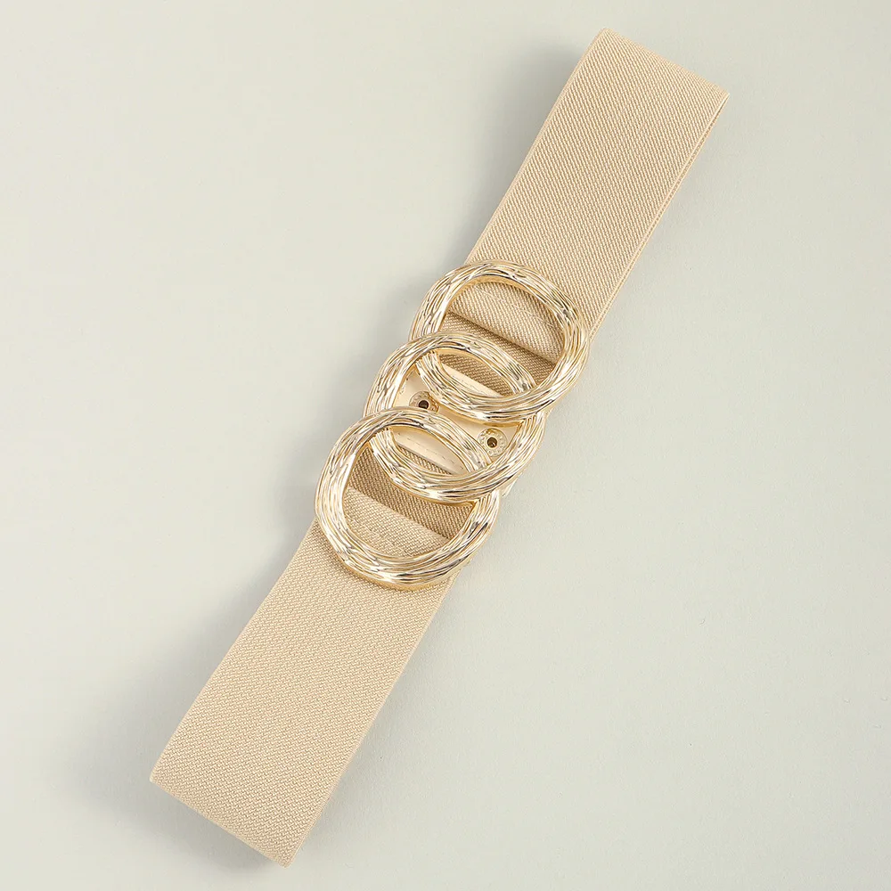 1 Stück neuer grenzüberschreitender Gürtel für Damen, Ins-Style-Jeans, Pulloverkleid, vielseitiger modischer Gürtel mit glatter Knopfverzierung – Detail 1