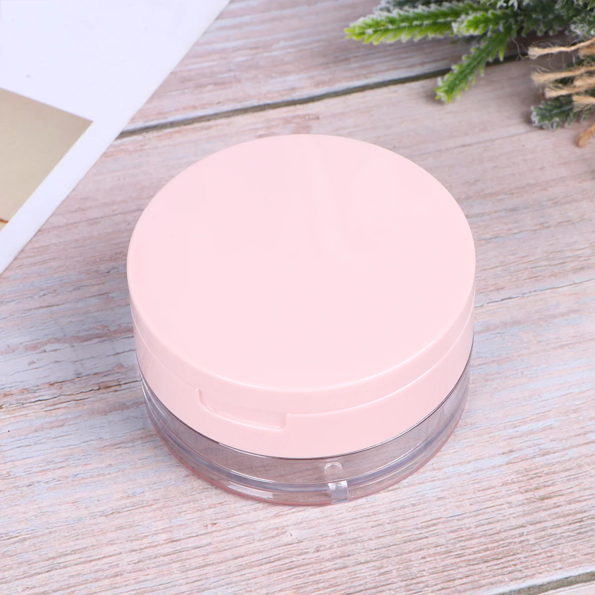 Small Reusable Powder Container Powder Portable Makeup Jar Empty Toner Puff pencil card holder box container desk stationery organizer reusable makeup organizer storage containers for remote watercolor