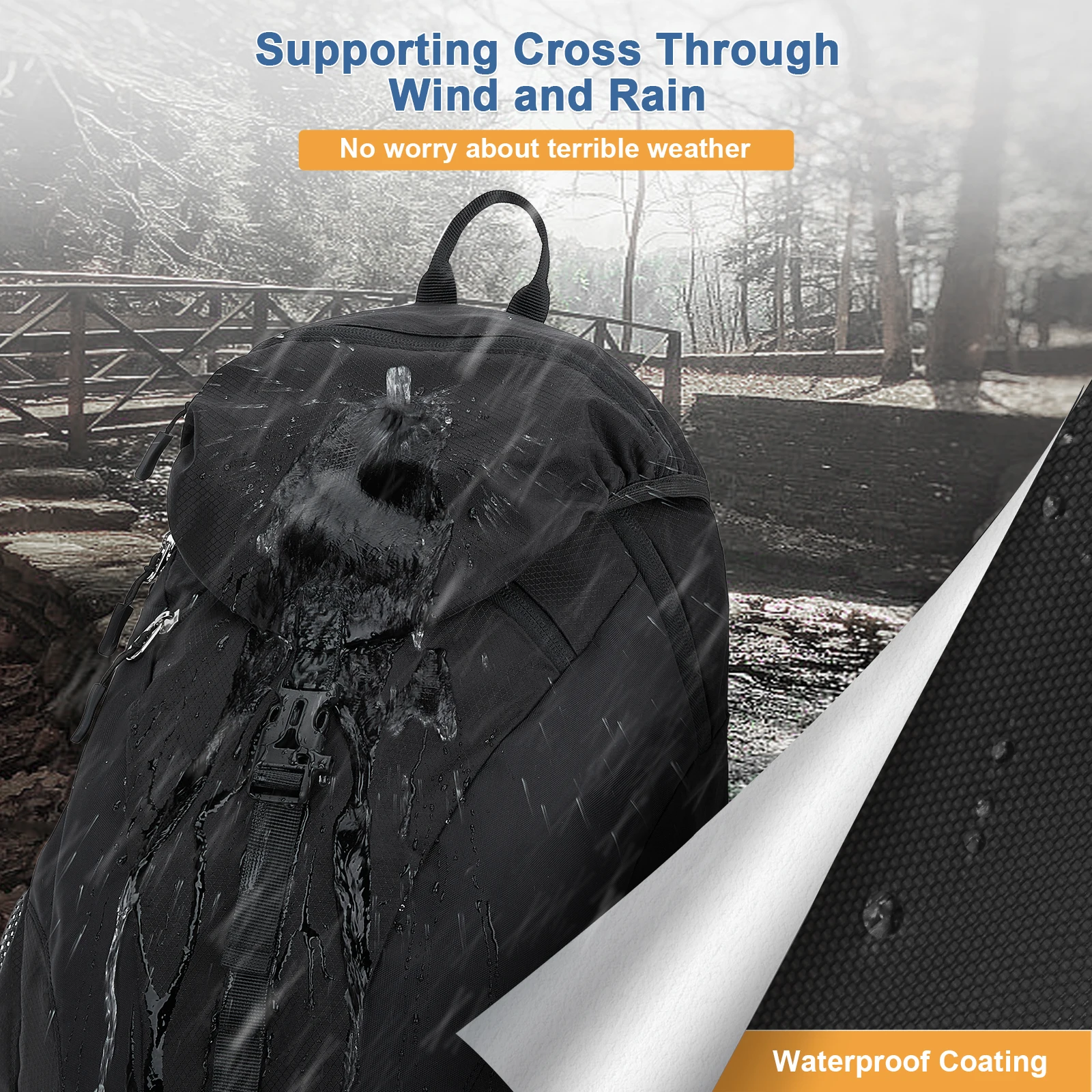 Camping Backpack Breathable Fishing Bag，Mountaineering Travel Backpack, Outdoor Sports Large Capacity Storage Lightweight Travel