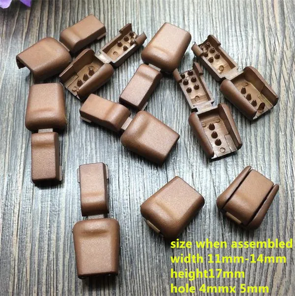 다크 브라운 컬러 코드 잠금 로프, 스토퍼 엔드 잠금 로프, 로트당 100 개