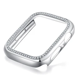 AnuJewel Moissanite Diamond Protective Cover for Apple Watch - Elegant iWatch Jewelry Accessory (40mm)