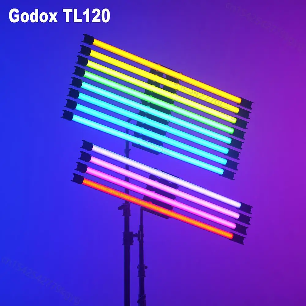 

Godox TL120 TL120-K4 LED RGB Tube Light Stick 117cm Pavo Tube Handheld Stick APP Remote Control Photograghy RGB Video Lighting