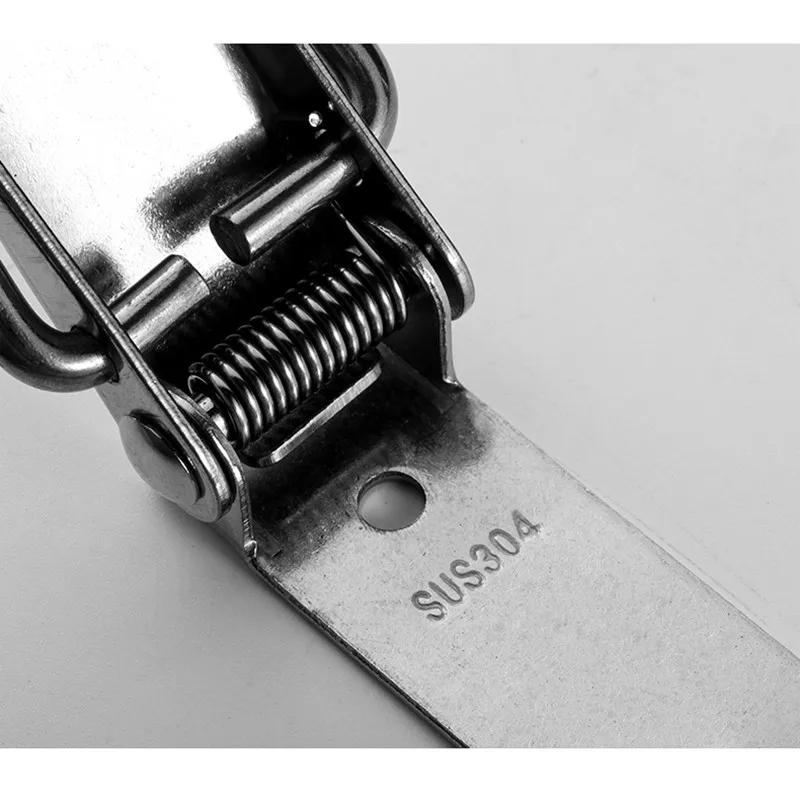 2PC 304 스테인레스 캐비닛 상자 잠금 스프링로드 래치 캐치 토글 철 Hasps 슬라이딩 도어 창 가구 하드웨어