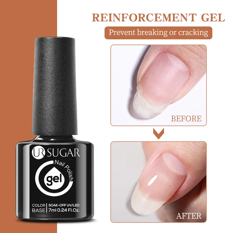 UR SUGAR 7ml Reinforcement Gel Nail Polish Function Gel Thick Base Gel Top Coat Transparent Soak Off UV LED Nail Art Manicure 3