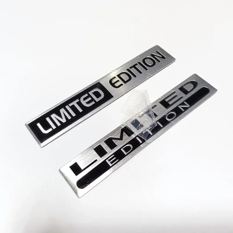 3D 메탈 실버 블랙 로고 한정판 엠블럼, 자동차 펜더 배지, 트렁크 데칼, 한정판 스티커 액세서리