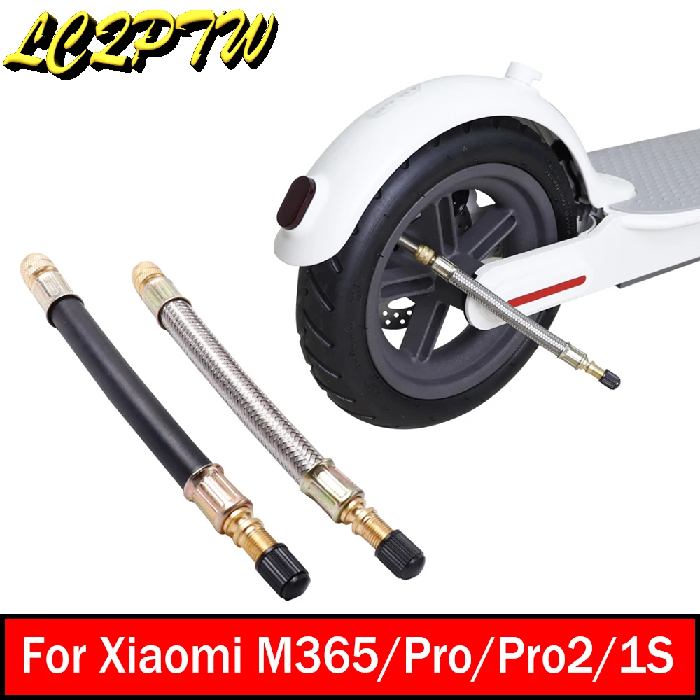 Stainless Steel Extended Silicone Nozzle Scooters Valve Adapter Air Pump Nozzle Tire Inflator For Xiaomi M365 Skateboard Tool car tire air chuck brass closed car inflator pump flow tire chuck valve connector clip on adapter nozzle with air bleeding valve
