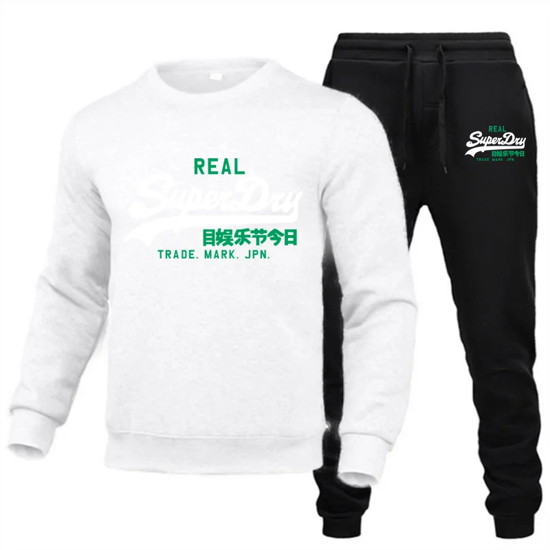 Chándal con capucha y pantalones deportivos para hombre, conjunto deportivo informal de 2 piezas, ropa de calle de polar, novedad de 2024