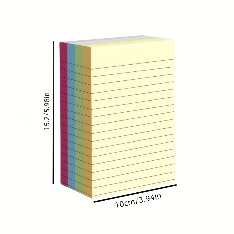 Colorful Sticky Notes Pad - 100 Pages Tear-Off Memo Notepads for Home Office School