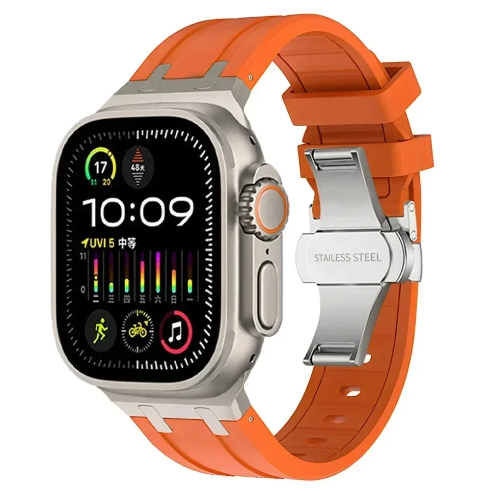 Premium Silicone Sports Band with Butterfly Clasp