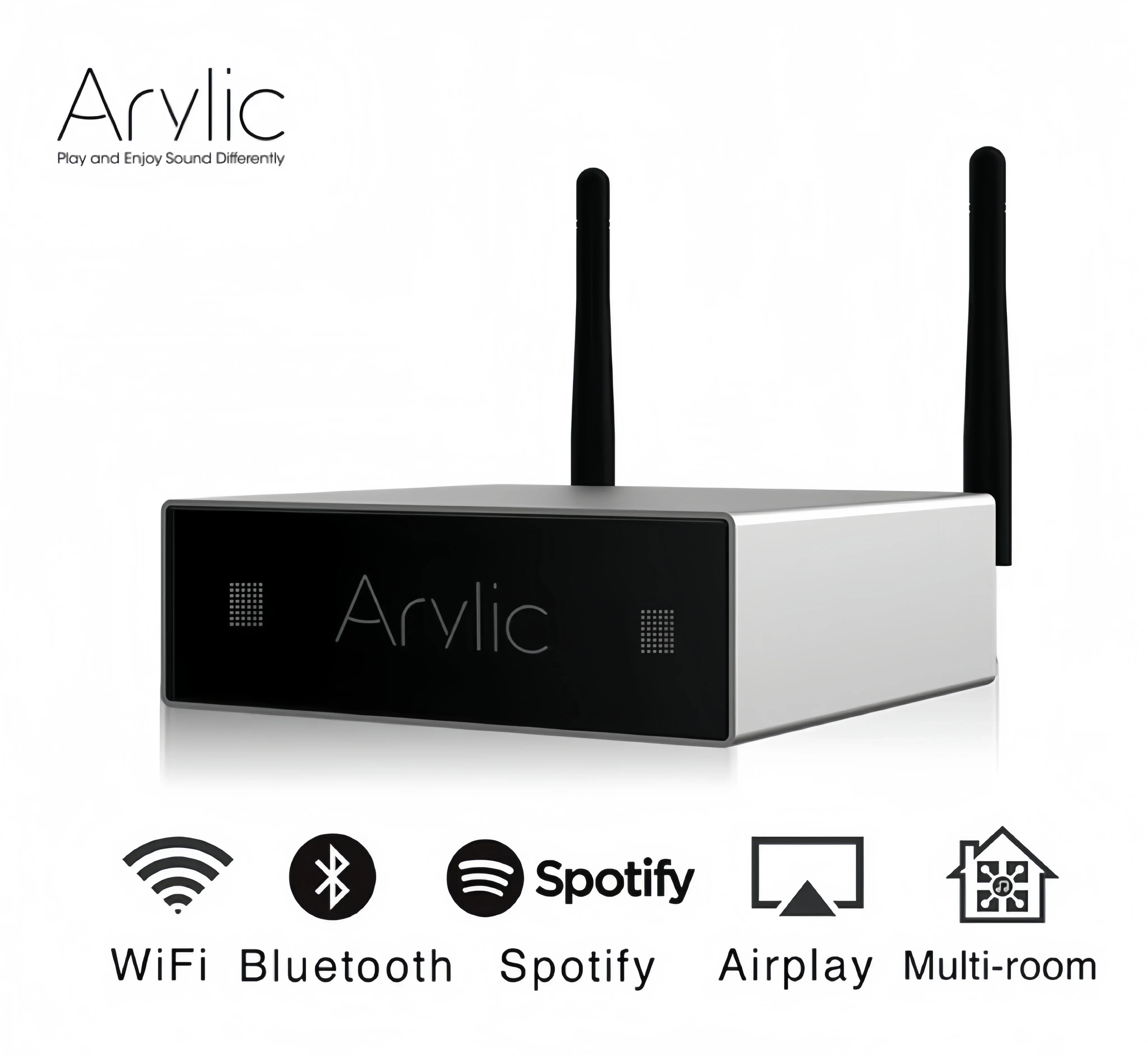 Arylic A50 Home WiFi Digital Amplifier Host Receiver Digital Multi-Room Multi-Zone Network Home Automation Audio Amplifier