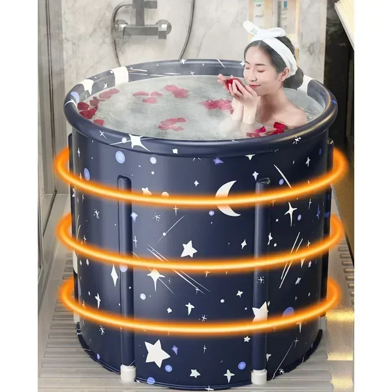 Inflatable Folding Large Bath PVC Portable Bathtub Folded Bucket Adult Tub Baby Children Bathroom Thickening SPA Tubs For Adults