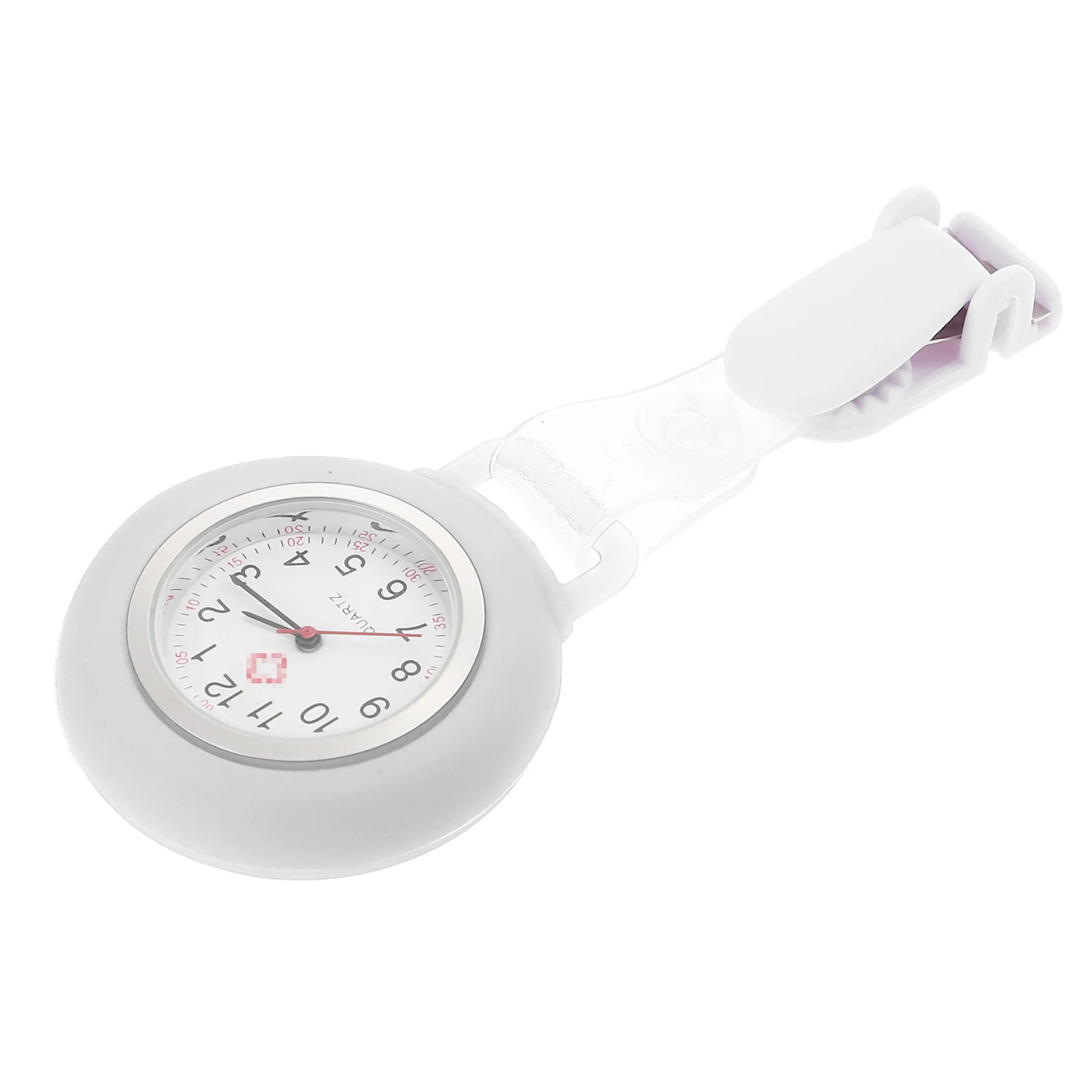Orologio da infermiera professionale da infermiera orologio multifunzione con Clip orologio da tasca portatile Clip sull'orologio orologio con foglie carine secondo