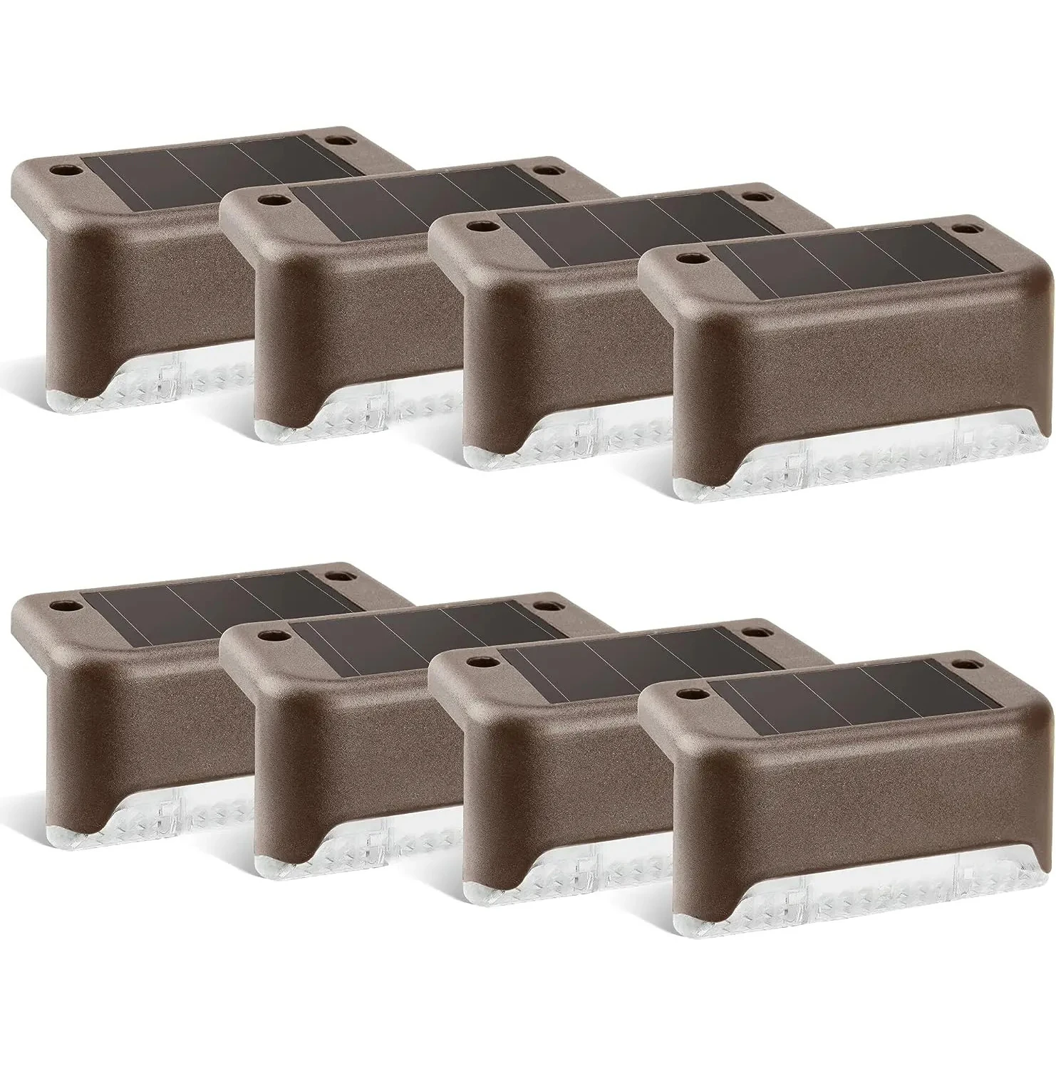 8 Pcs Scale Solari Luce Luci Per Gradini Per Esterni Lampada Solare A Led Impermeabile Per Ringhiera Scale Step Fence Yard Patio E Pathway