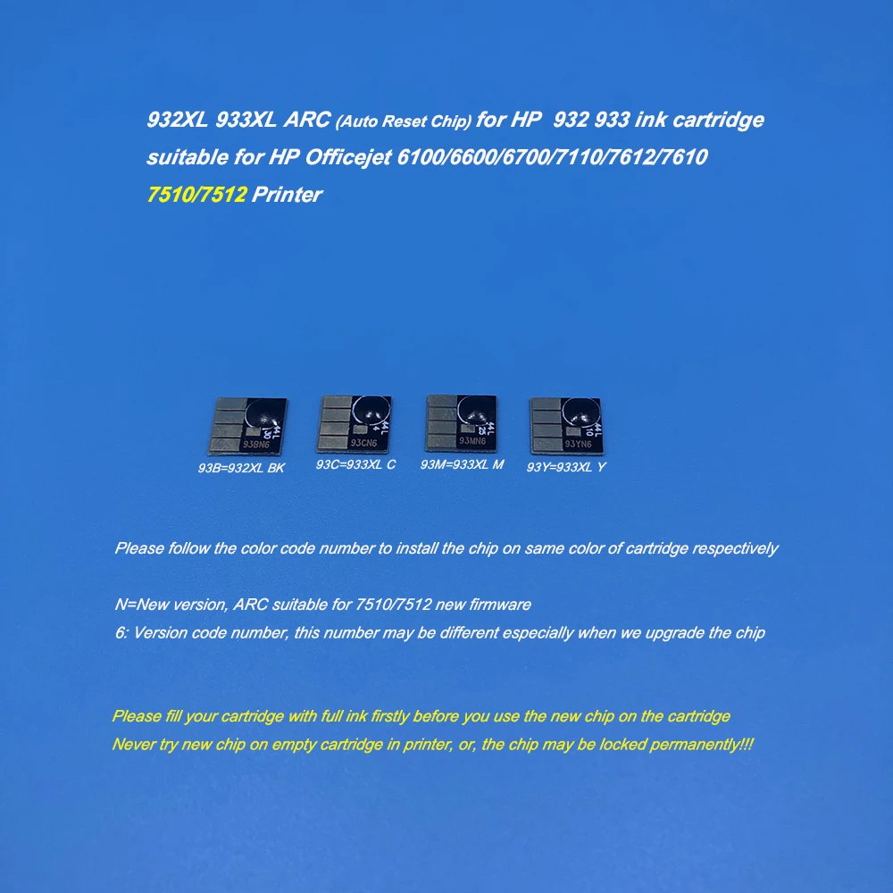 932Xl 933Xlnew Chip Cartuccia D'Inchiostro Compatibile Per Hp 932 933 Per Hp Officejet 6100/6600/6700/7110/7610/7612/7510/7512