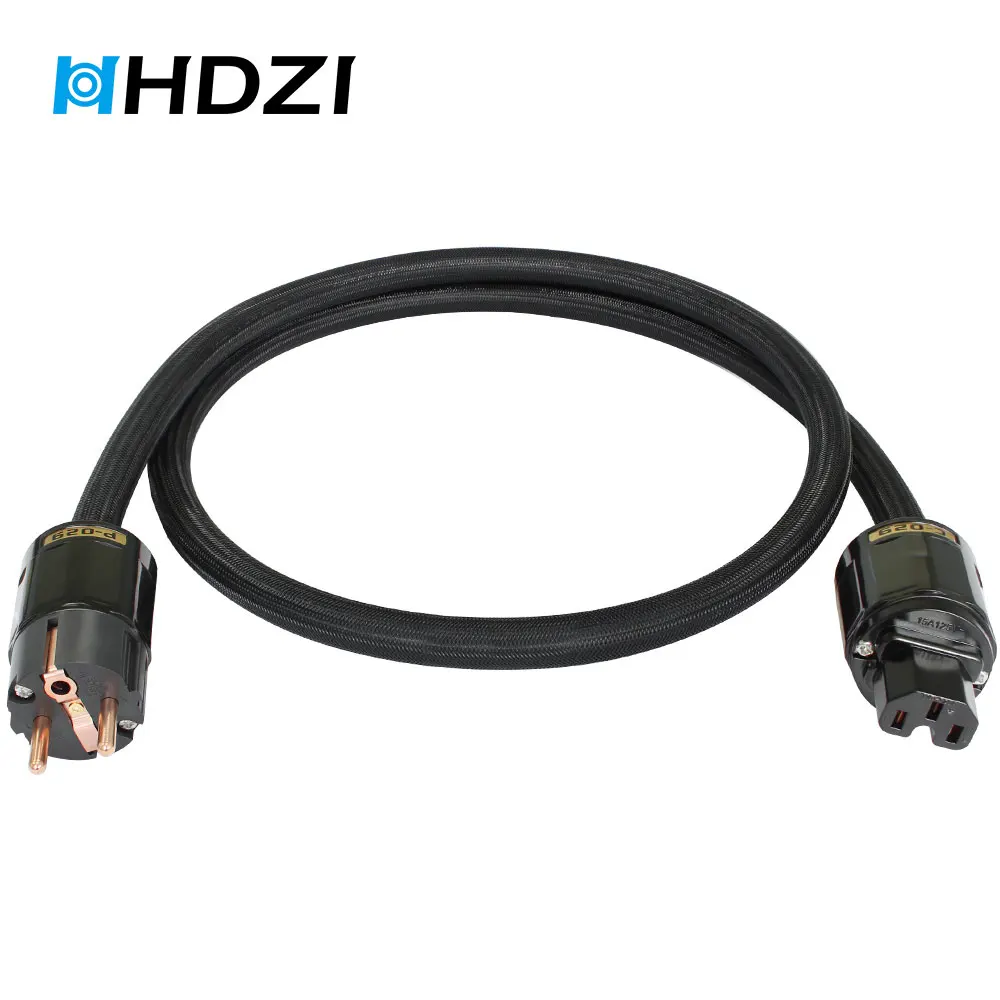 HI End 6N Copper EU Audio Schuko AC Power Cable High Quality European