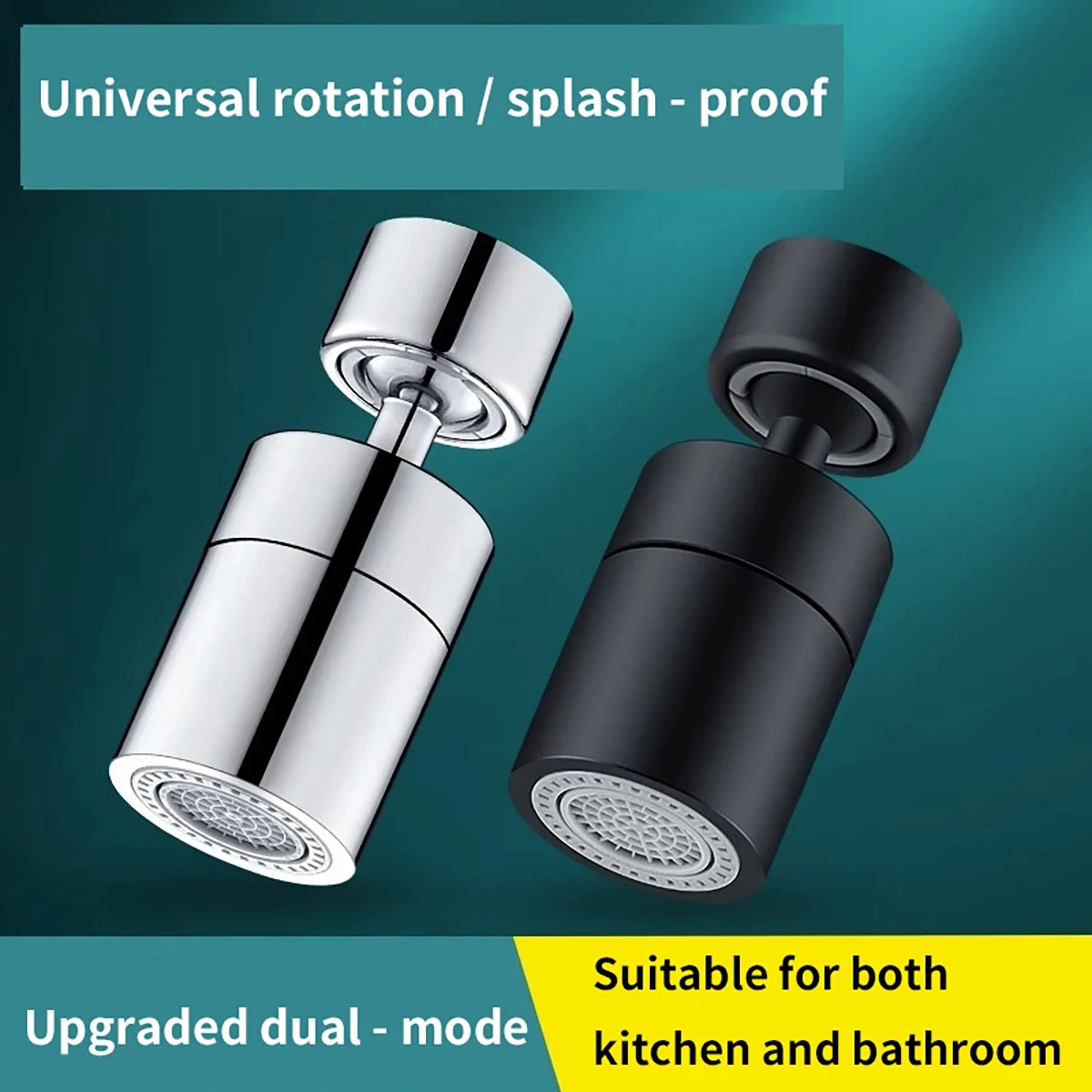 360° Rotary Kitchen Faucet Spray Head Filter washbasin Splash proof Adapter 2 Mode adjustable Kitchen Sink Faucet Aerator Crane