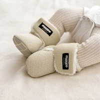 Newborn Infant Baby Girls Boys Warm Fleece Winter Booties First Walkers Slippers Shoes 2