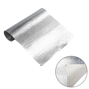 Pellicola di protezione termica per auto Tappetino isolante termico ignifugo Foglio di alluminio autoadesivo Panno resistente alle alte temperature