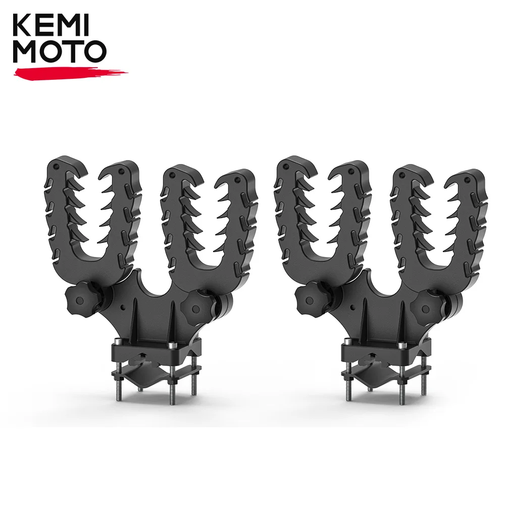 

Round/Square Bar Hunt Double Bow Gun Holder Compatible with Polaris for Can-am for Yamaha for Cfmoto ATV UTV Scooter Motorcycle
