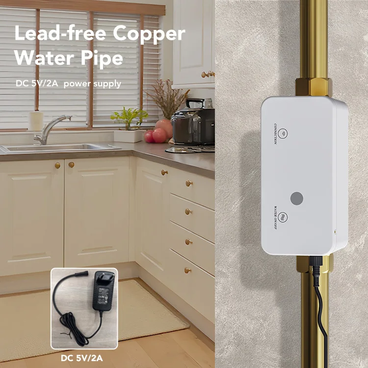 Smart Zigbee Water Valve and Automatic Shutoff Water Flow Rate Built in Recharge