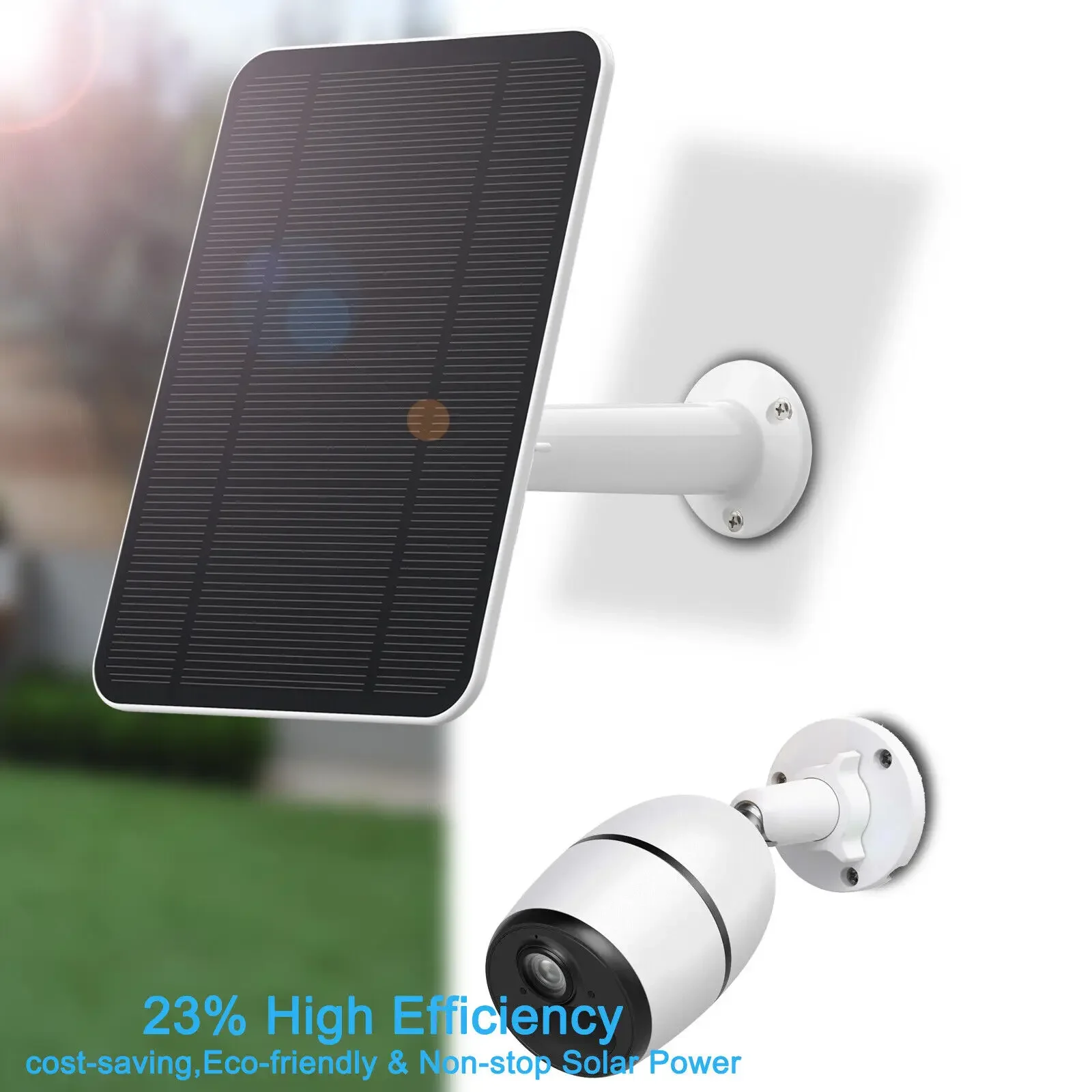 4W Pannello Solare Alimentatore Progettato Per Reolink Batteria Telecamere Argus 2/3/Argus Pro/Eco/Go/Go Pt/Argus Pt/Argus 3 Pro (Bianco)