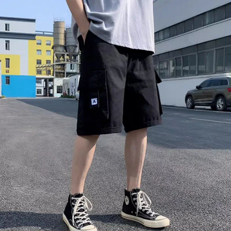 

Cargo shorts men's fashion ins loose-fitting large size pants with five-minute pants sports pants