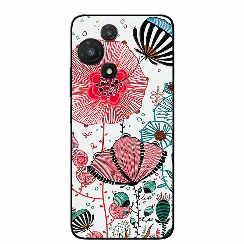 3D Cartoon Embossed Retro Silicone Case with Anime Bumper
